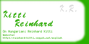 kitti reinhard business card